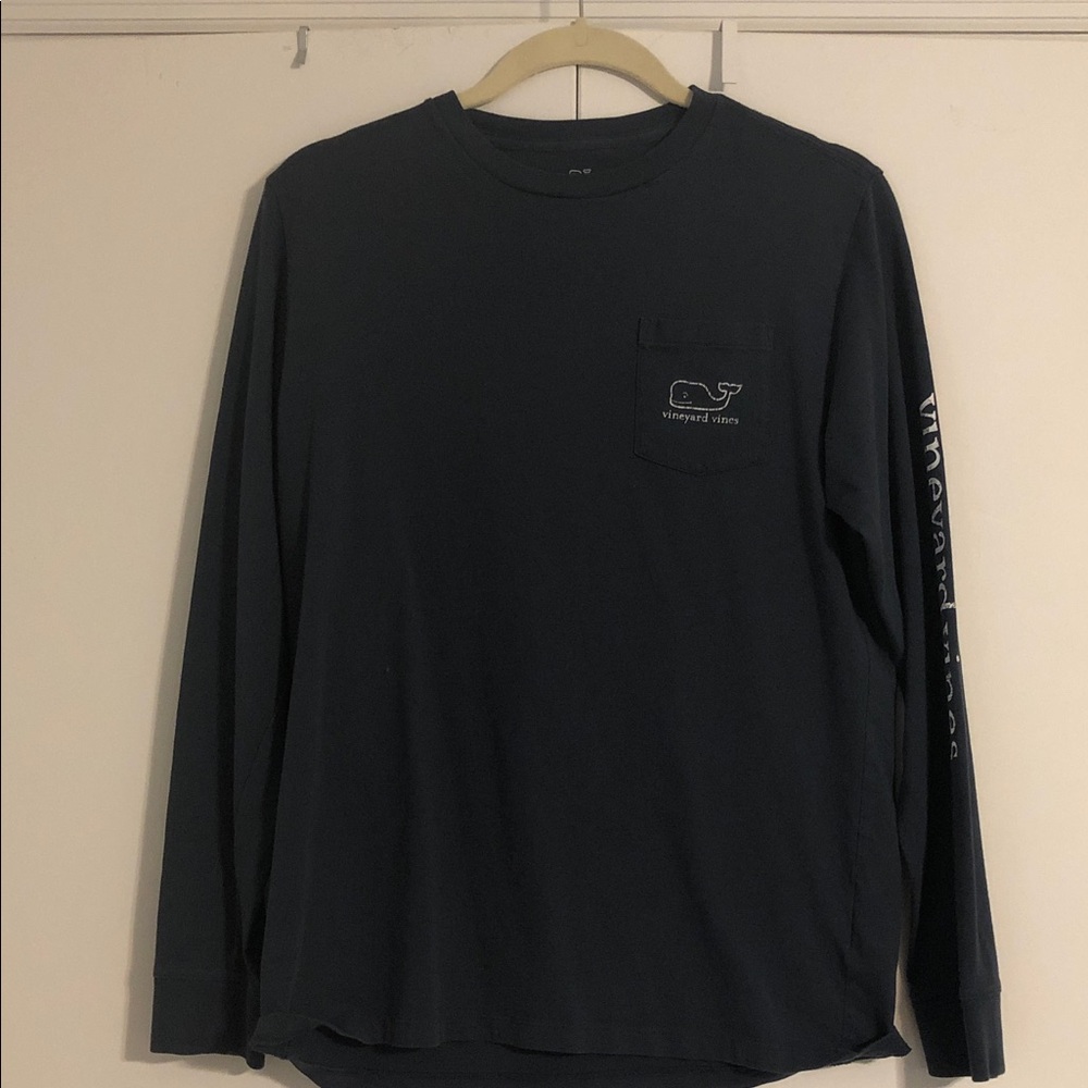 Vineyard Vines Boy’s Long-Sleeve Pocket Tee - Black